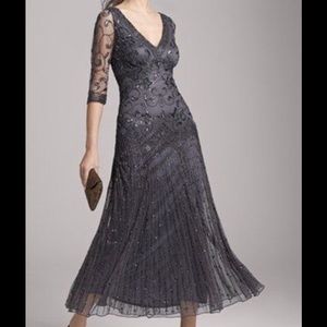 NEW PISARRO NIGHTS BEADED DRESS